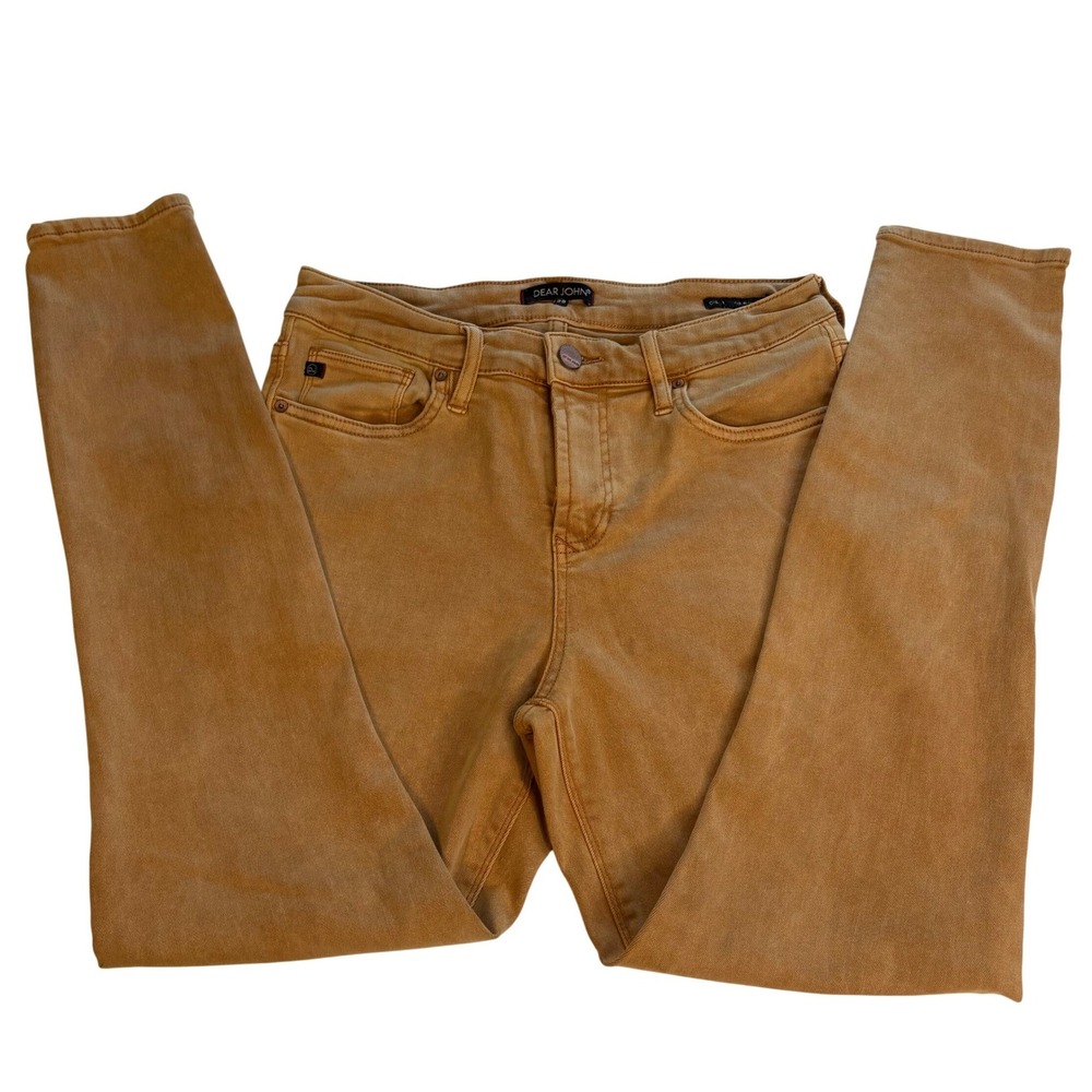 Dear John Gisele High Waisted Skinny Jeans 29 Tan‎ Khaki Biscotti Brown Stretch